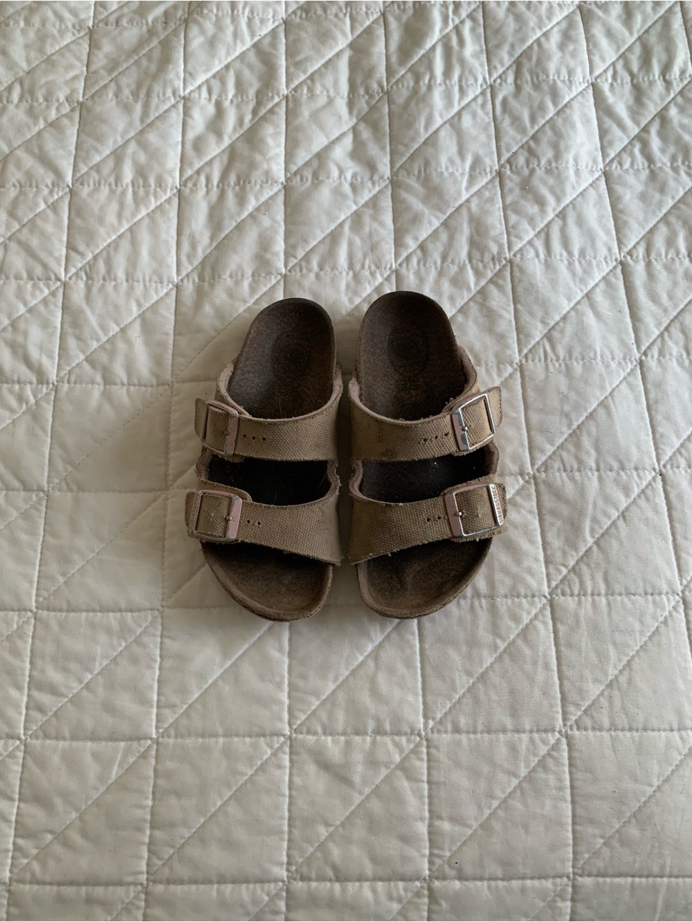 Birkenstock Kids Two-Strap Sandals in Tan/Pink